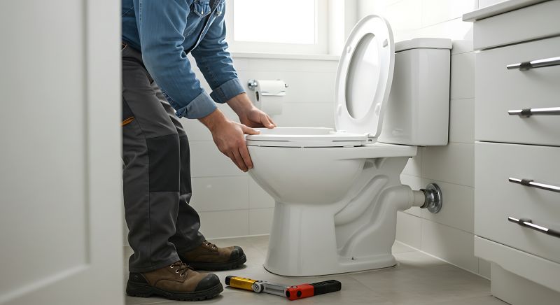 Commode Installation detail